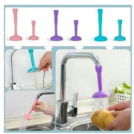 Sambungan Kran Air Wastafel Elastis Shower Keran - kepala besar