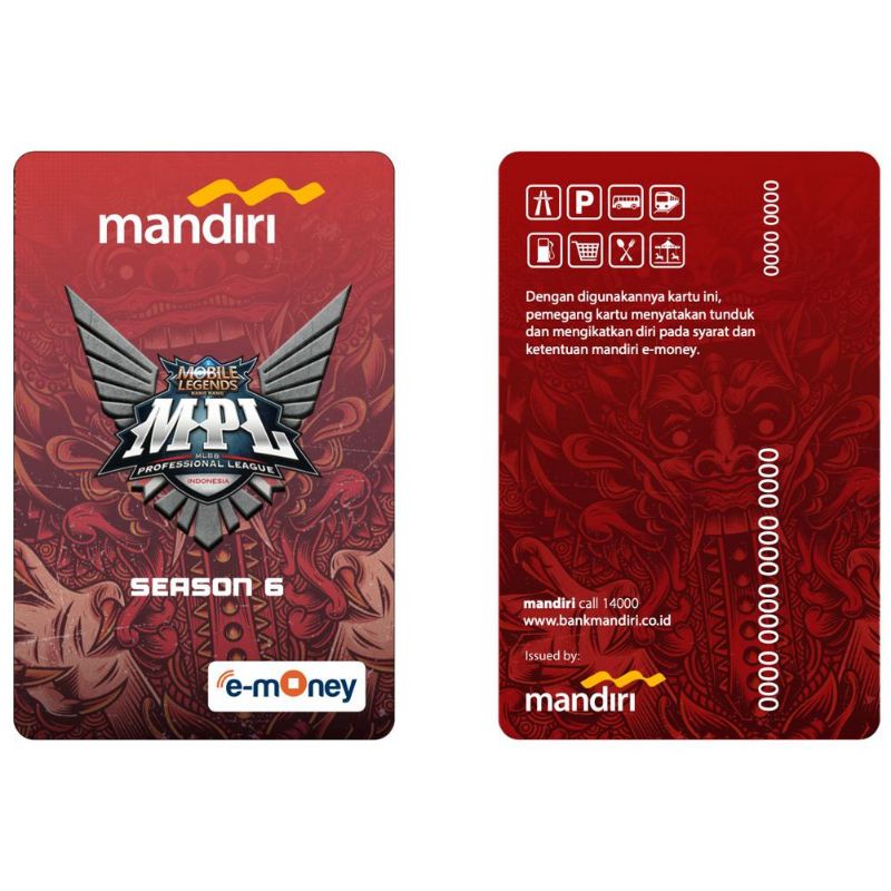 Mandiri eMoney Mobile Legend - Season 6 ORI /Like eTOLL Tapcash Flazz or Brizzi