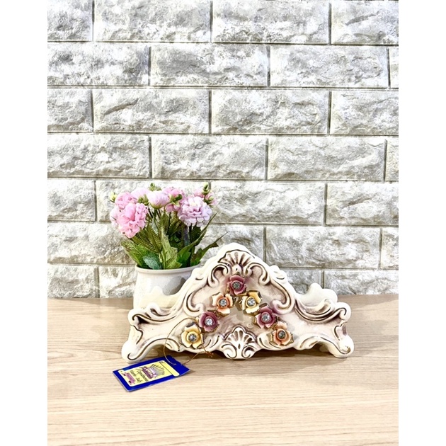 tempat tisu keramik Capodimonte Italy antik