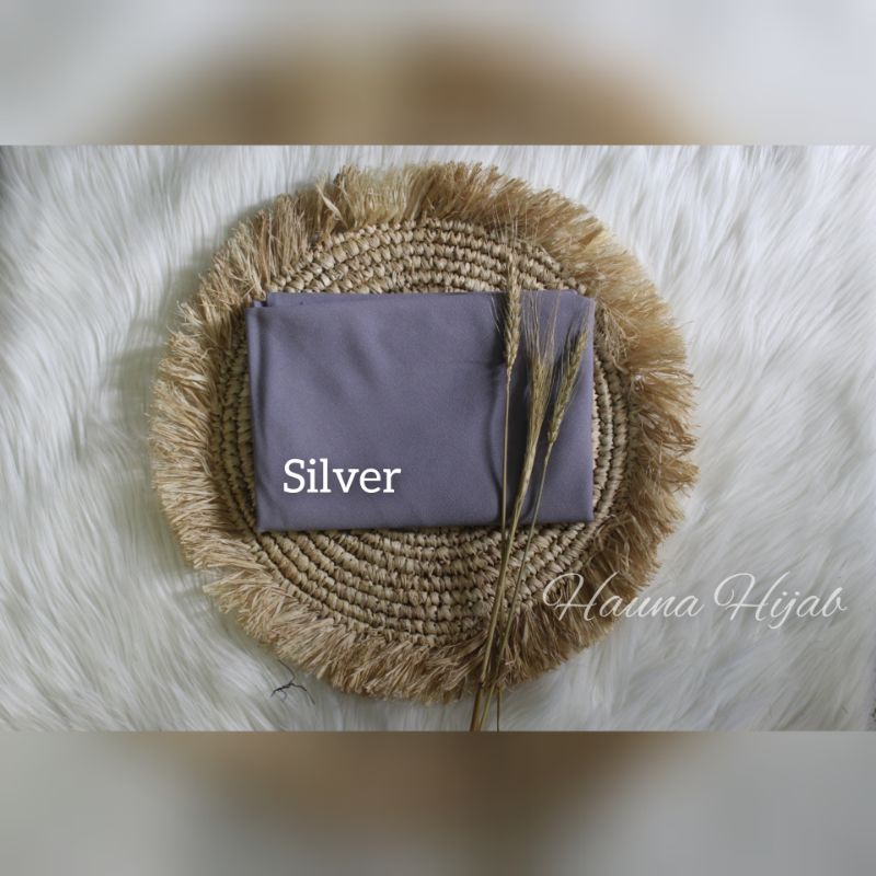 Khimar jumbo 2 layar/segiempat instan jumbo-silver 2jb