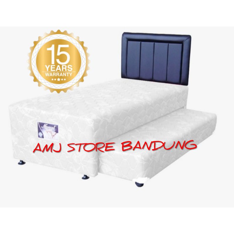 Kasur springbed Atas Bawah Full set Kasur 2 in 1 Putih Murah Bandung