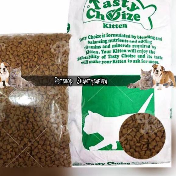 Terbaik MAKANAN KUCING TASTY CHOIZE KITTEN 1 KG berat asli DRY CAT FOOD