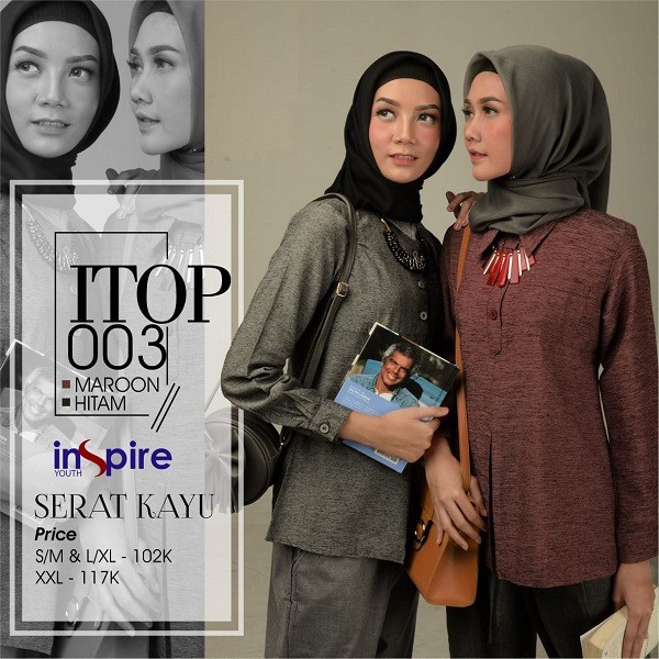 INSPIRE TOP ITOP 03 KATUN SUPERNOVA FASHION MUSLIMAH BLOUSE ATASAN REMAJA BAJU KULIAH SERAGAM