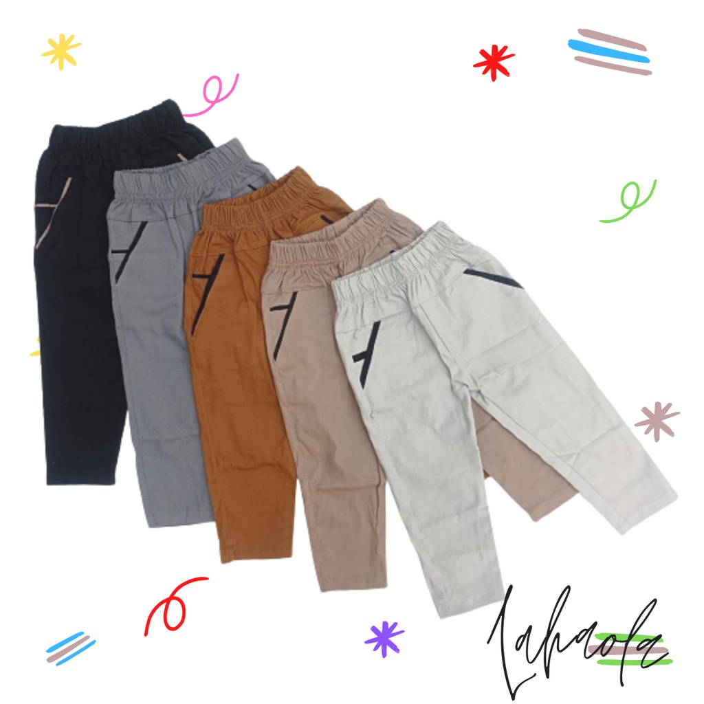 Ecer Pilih Warna 1-13 TH Celana Chino Rip Anak Panjang Laki-laki Terlaris Chinos Slim Fit