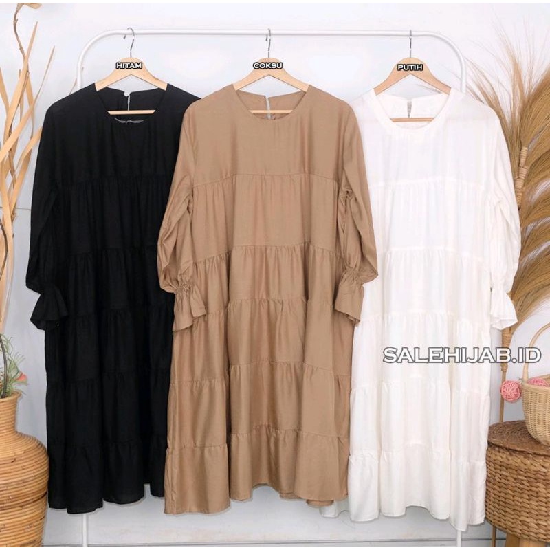 NAOMI TUNIK REMPEL SUSUN POLOS PREMIUM || TUNIK WANITA REMAJA MUSLIMAH BAHAN RAYON / ATASAN TUNIK CA