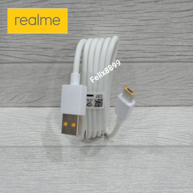 Kabel Data Charger Realme 5 5i 5S Original 100% Fast Charging Micro USB Original / Kabel Charger Realme Original / USB Micro Realme Original