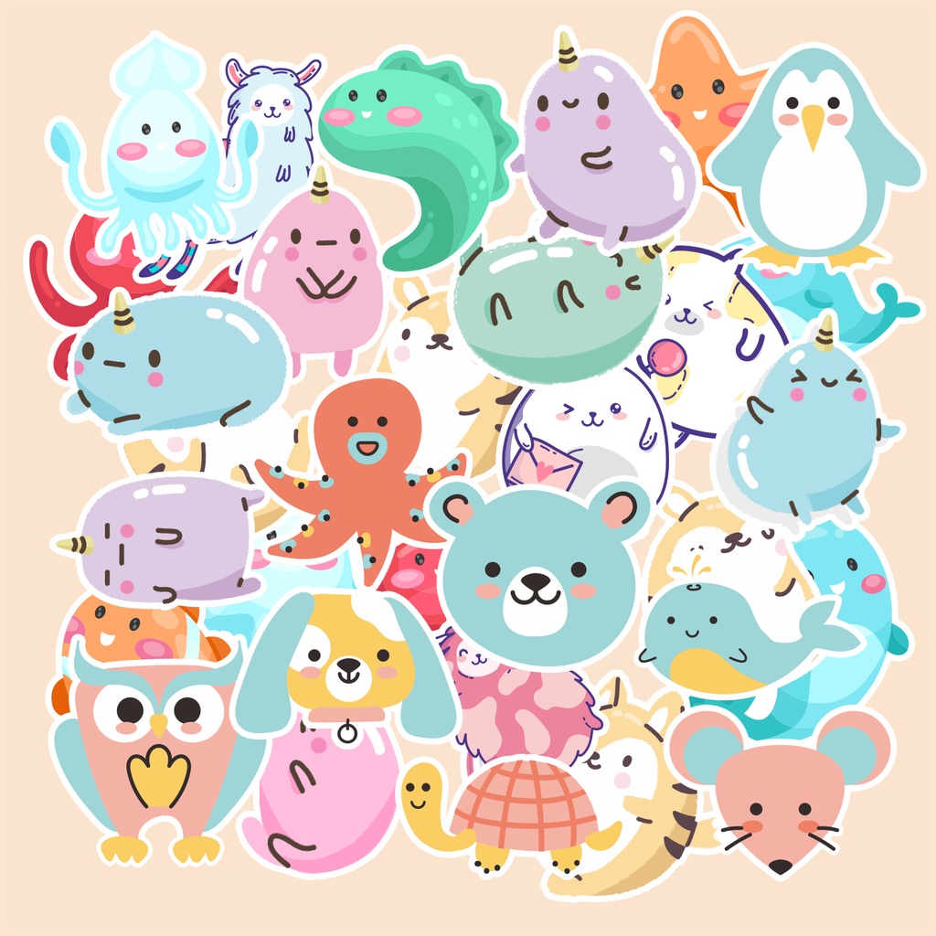 

(random)cetak murah stiker satuan tema KAWAII ANIMAL