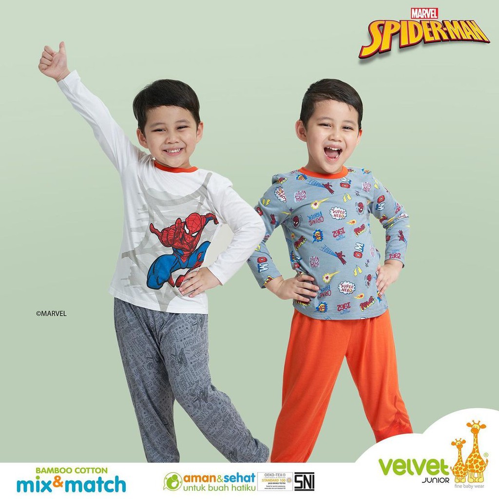 Velvet Junior Piyama Bamboo Cotton Mix &amp; Match Edition Disney Boy