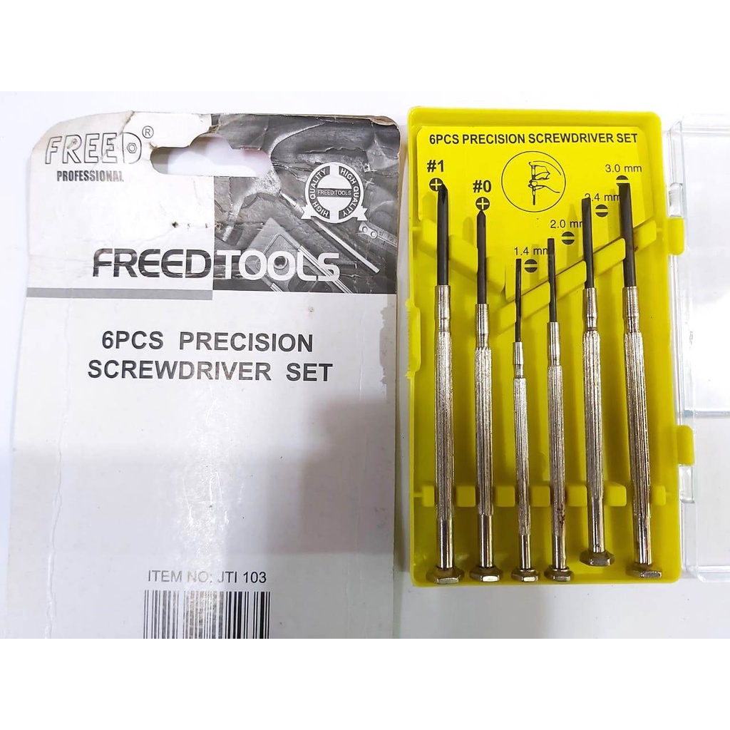 OBENG SET HP FREED 6 PCS/ OBENG SET KACAMATA MAINAN JAM HP KULKAS RADIO TV/PRECISION SCREWDRIVER SET