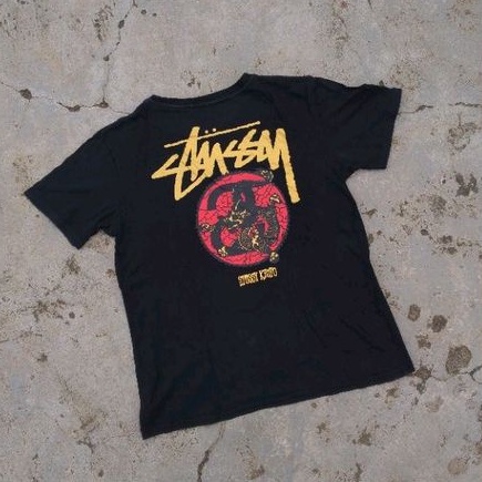 Kaos Tshirt Stussy Dragon Kyoto Vintage Second