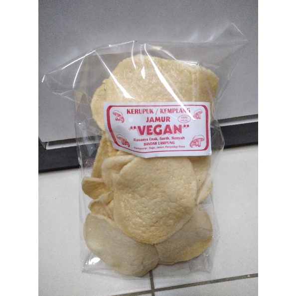

kerupuk kemplang jamur vegan