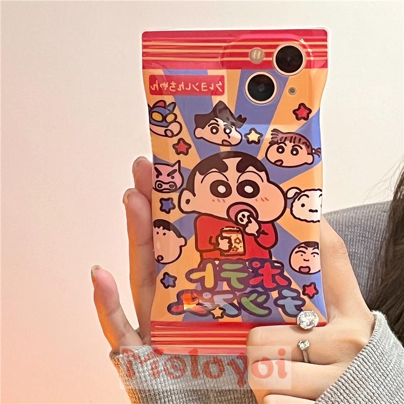 Soft Case TPU Desain Kartun Crayon Shinchan Untuk iPhone 11 7 6 6s 8 Plus 12 13 14 Pro Max XR X XS Max 14 Plus SE 2020