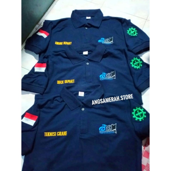 Kaos Polo Pelaut Bordir Custom Design | Angsa Merah Store