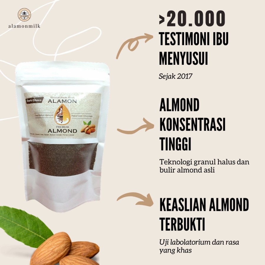 

Susu Almond / Premium 170 g / 16 Varian / Alamon Milk - Strawberry / Pelancar Asi / Penambah Asi