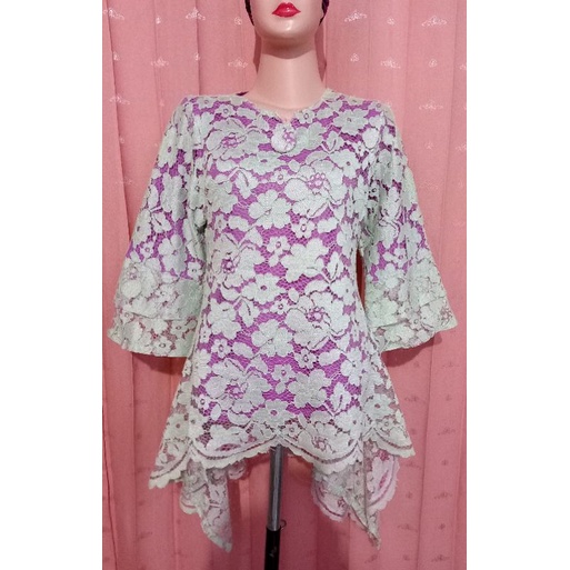 kebaya brukat gliter syantik, preloved