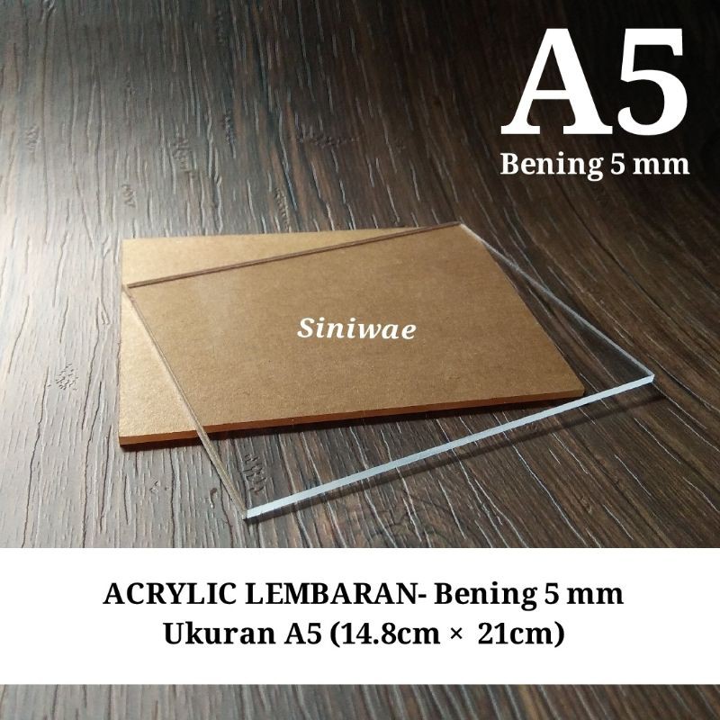 Akrilik A5 5mm Lembaran Bening Transparan Acrylic 5 mm Potong Pakai Laser