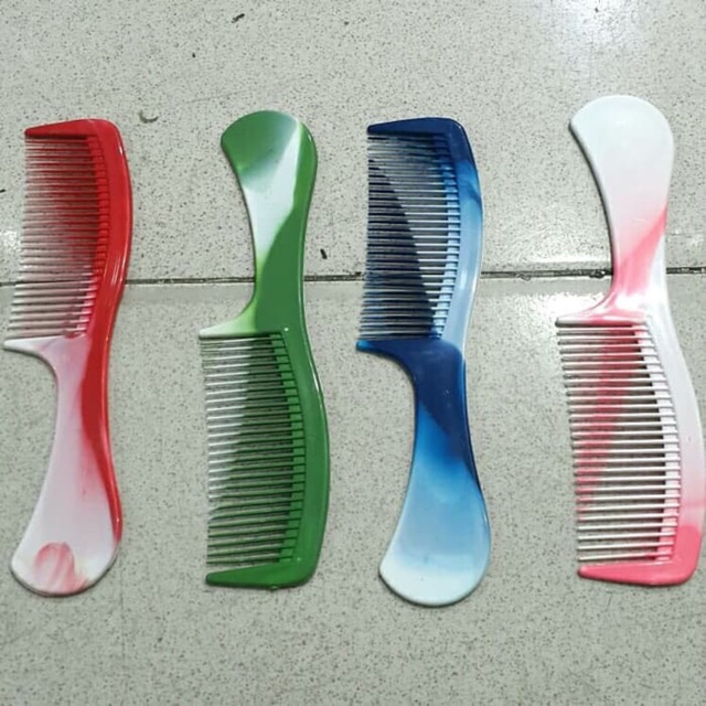 SISIR RAMBUT ( WARNA ACAK ) MODEL (GAGANG) BESAR JUMBO PANJANG 23CM