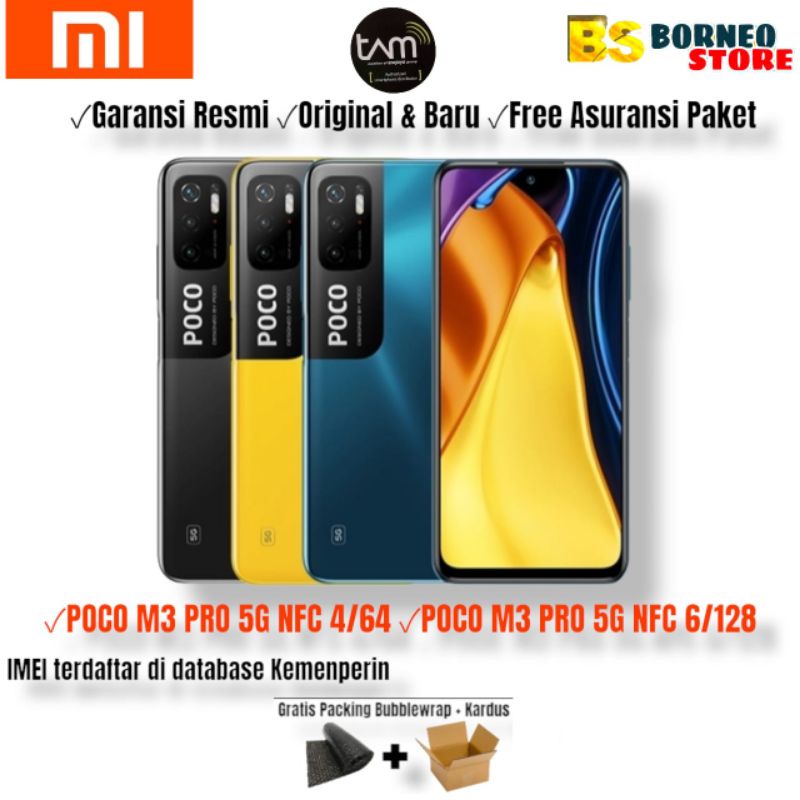 XIAOMI POCO M3 PRO 5G NFC 4/64GB - XIAOMI POCO M3 PRO 5G NFC 6/128GB - GARANSI RESMI