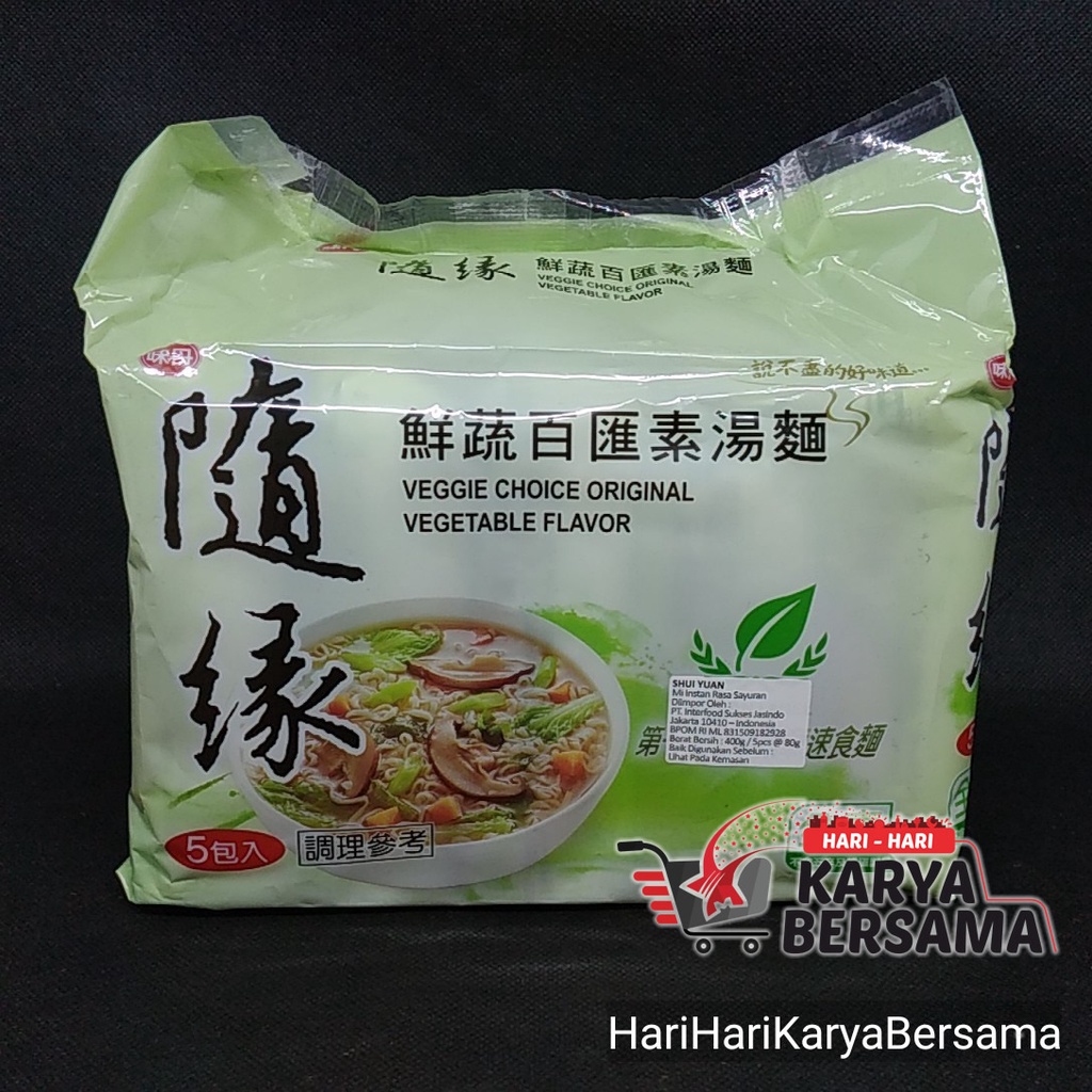 

SHUI YUAN MI INSTAN RASA SAYURAN ISI 5'S X 80GR- PER PACK