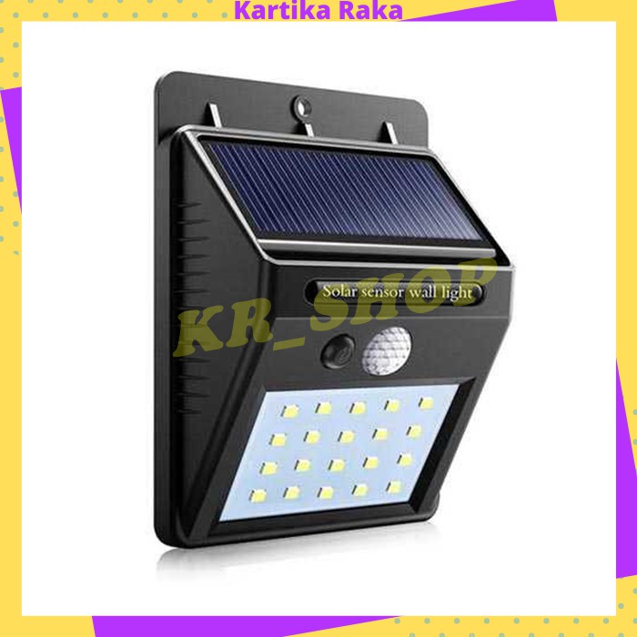 KR Lampu Solar Sensor Gerak Weatherproof 460 Lumens 6500K