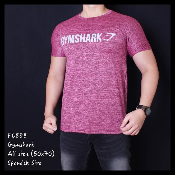 Resseler Open F 6898 Baju Kaos Pria Sport Fitnes Pink Gymshark