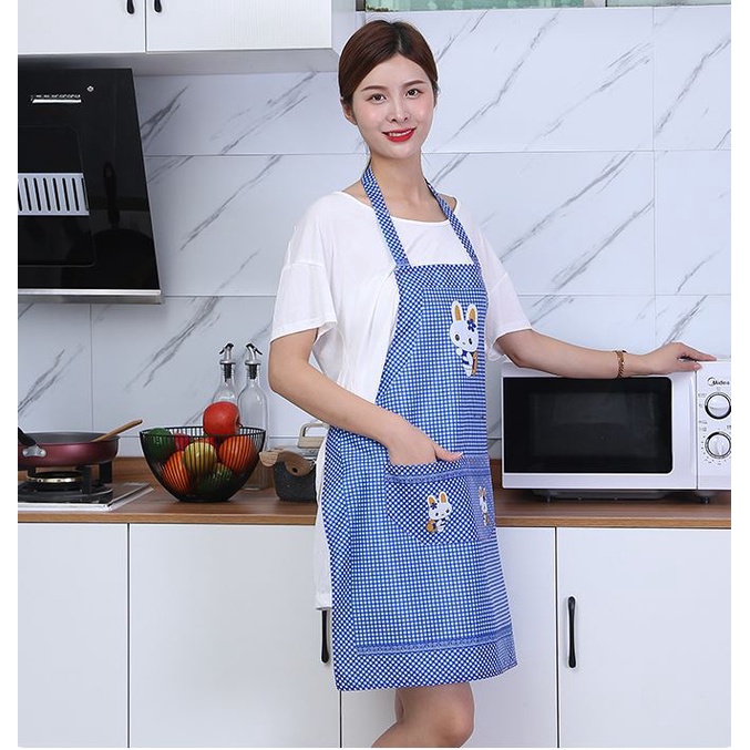 Alfaindo Celemek Masak Apron Waterproof Kain Dapur Motif Karakter CM012