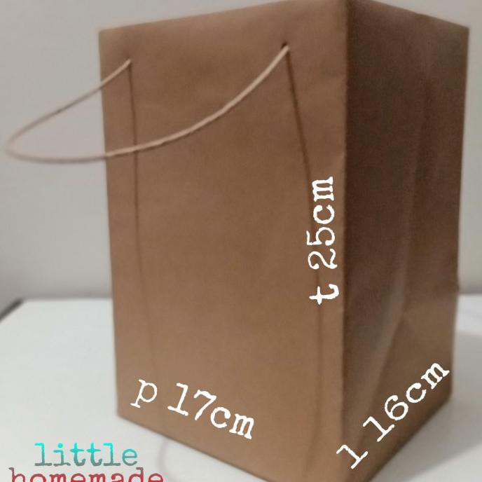 

Silahkan Order] Tas Kertas/Paperbag Polos Uk. 17X16X25Cm