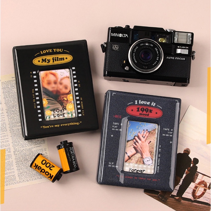 Album Foto 3inch Gaya Hollywood 40slot Mini Photocard Film Star Film Photo Card Collection Book