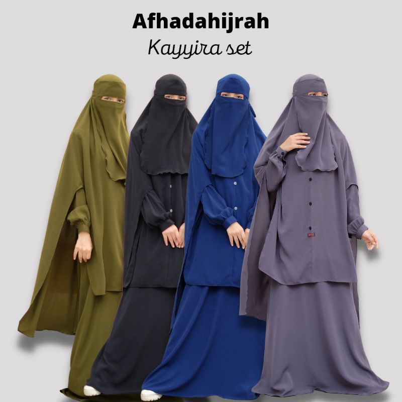 Afhadahijrah - Gamis sunnah gamis set cadar kayyira set syari abaya muslimah