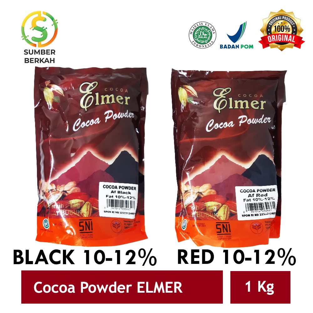 Coklat Bubuk Elmer African 1 kg Red Black Cokelat Bubuk
