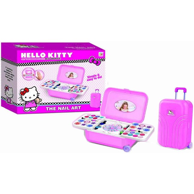 Mainan Edukasi Anak Make up dandan Set HELLO KITTYY FASHION AND NAIL ART KOPER- Kado Hadiah Ulang Tahun Anak Usia 4 5 6 7 Tahun Mainan Cewek