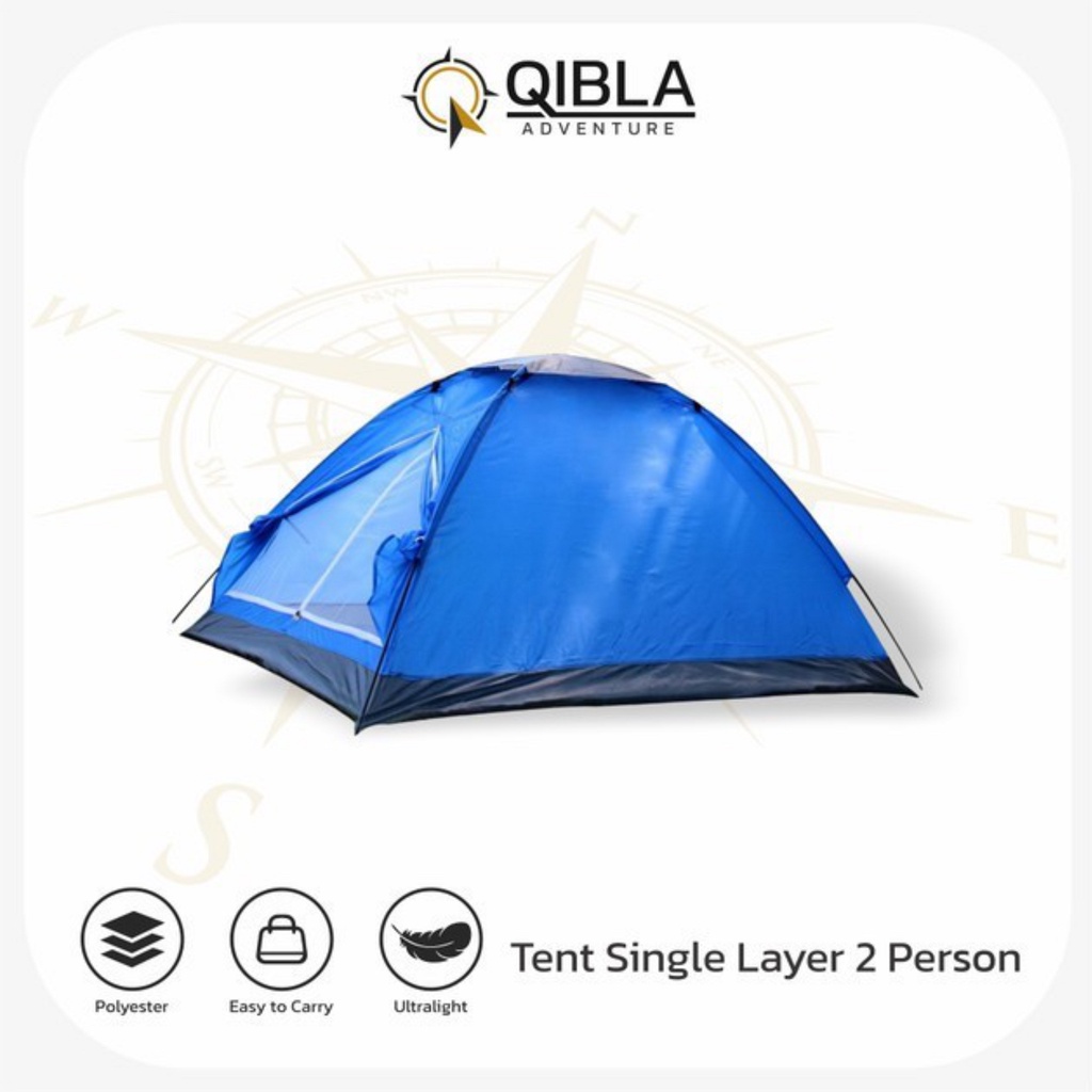 TENDA CAMPING KAPASITAS 2 -3ORANG DOBLE LAYER WATERPROOF