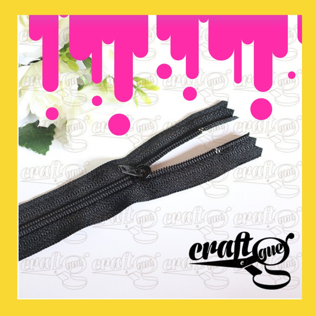 Resleting Sleting Seleting Risleting Zipper Celana Warna Hitam Ukuran 15 cm