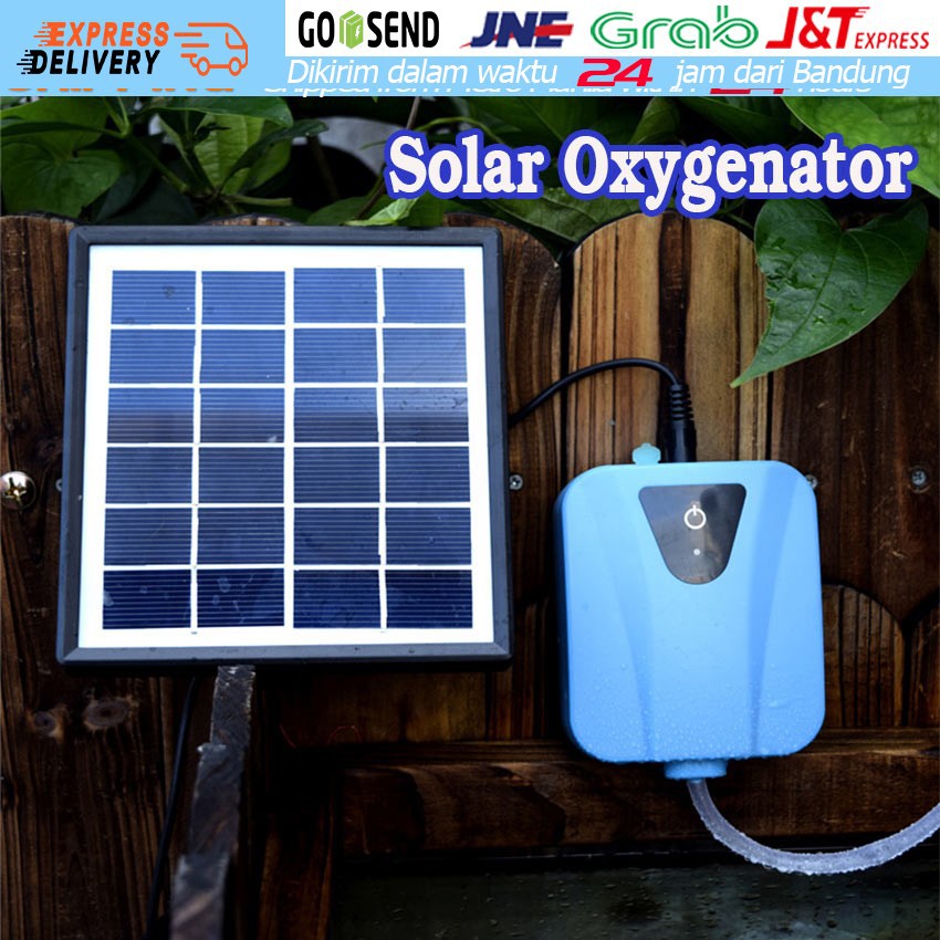 Solar Oxygenator Pompa Oksigen Air Kolam Tenaga Surya/ DC Charging Oxygenator Pond Aerator