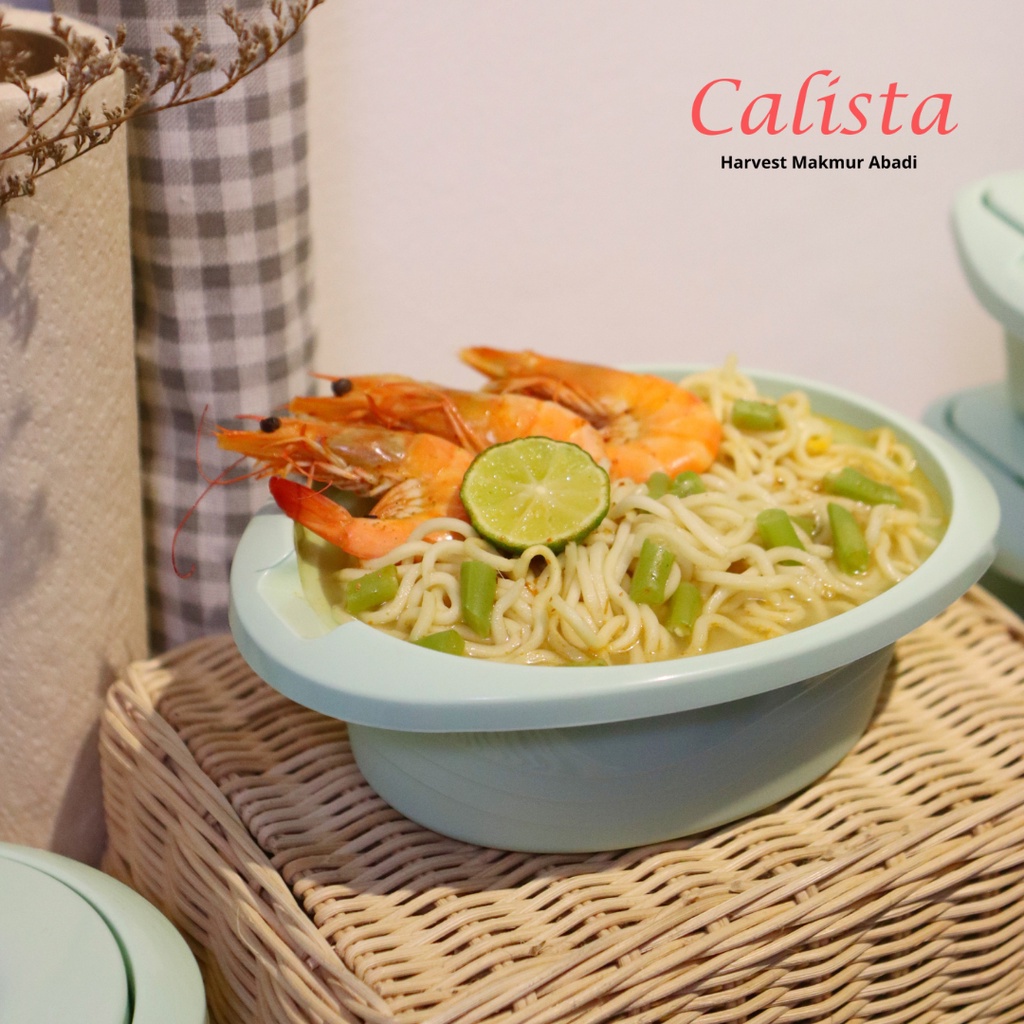 Calista Lotus Oval 700ml Set 2pcs Wadah Saji Makanan Tempat Penyajian Makanan Prasmanan/ Wadah Makanan