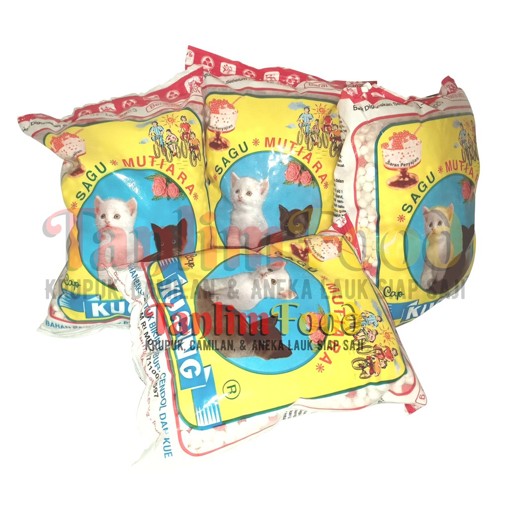 Sagu Mutiara Cap Kucing / Bubur Merah Mutiara Kenyal - 100gr