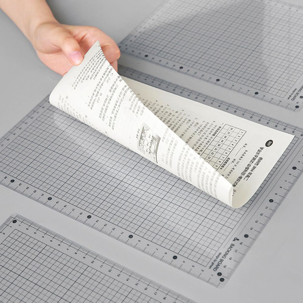 ELEGANT Flat Cutting Mats Waterproof Writing Pad Ruler Board Drafting School Transparent Grid Stationery Reuseable Drawing Clipboard