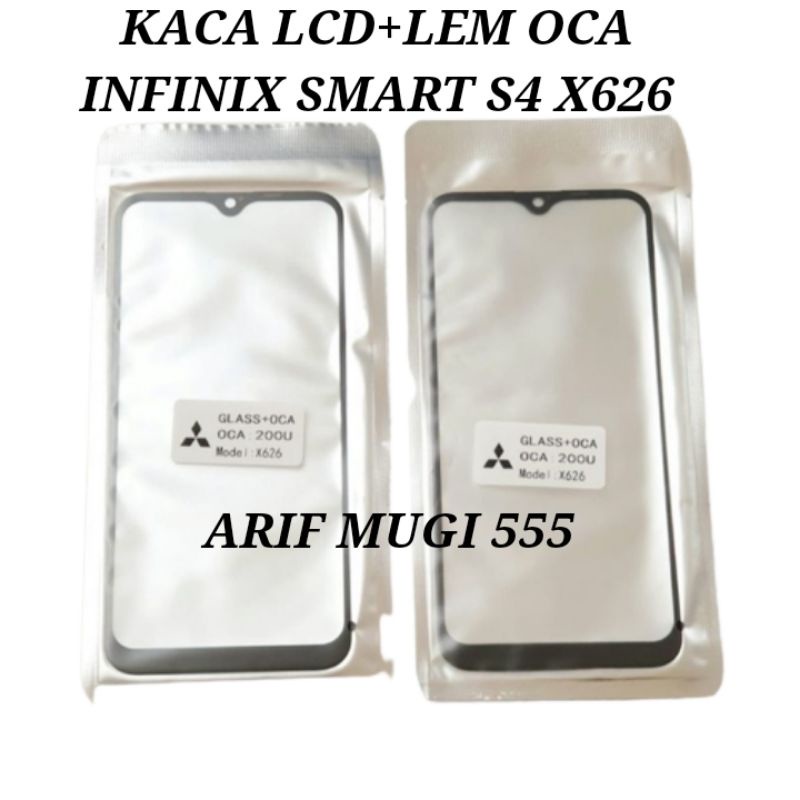 ORIGINAL Kaca Lcd+Lem Oca Kaca Layar Touchscreen Infinix Smart S4 X626