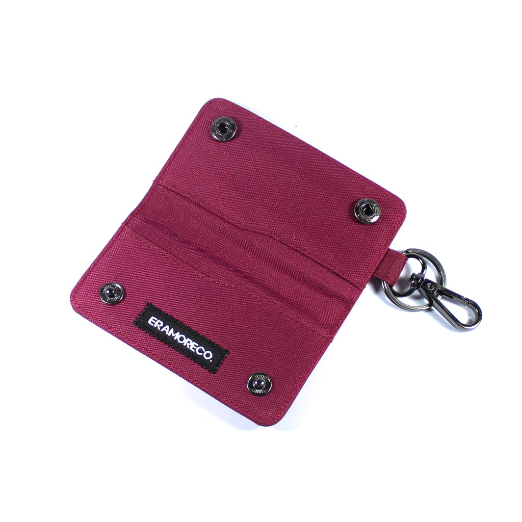 EMDS02 Dompet STNK Motor Mobil - gantungan kunci keychain merah marun