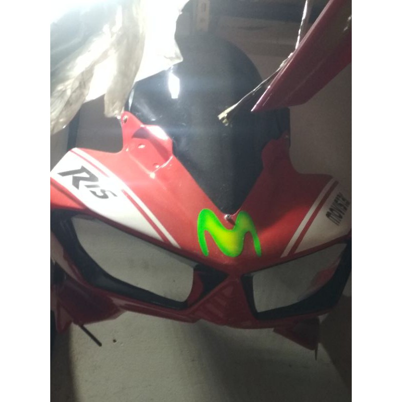Cover Headlamp YAMAHA R15 V1 v2 besic R25 merah