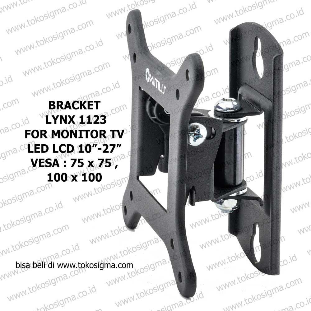 WALL BRACKET MONITOR PC FLAT CURVE 10 - 27 INCH or TV LCD/LED LYNX 1123