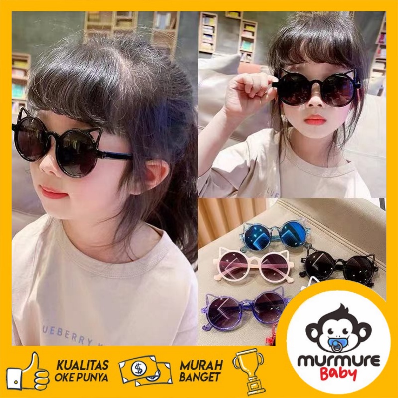 MURMURE.BABY I KACAMATA TELINGA KUCING ANAK-ANAK FASHION PERLINDUNGAN UV KACAMATA BAYI LUCU