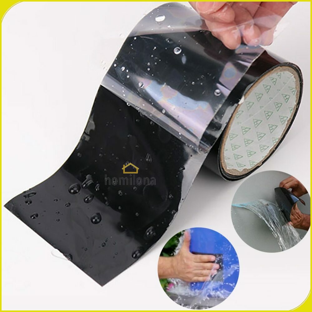 Lakban Anti Bocor Waterproof Super Strong Leak Stop Repair Tape 20x150cm Jimator FL334 atau 20.3x152cm Swift FL331 - Black