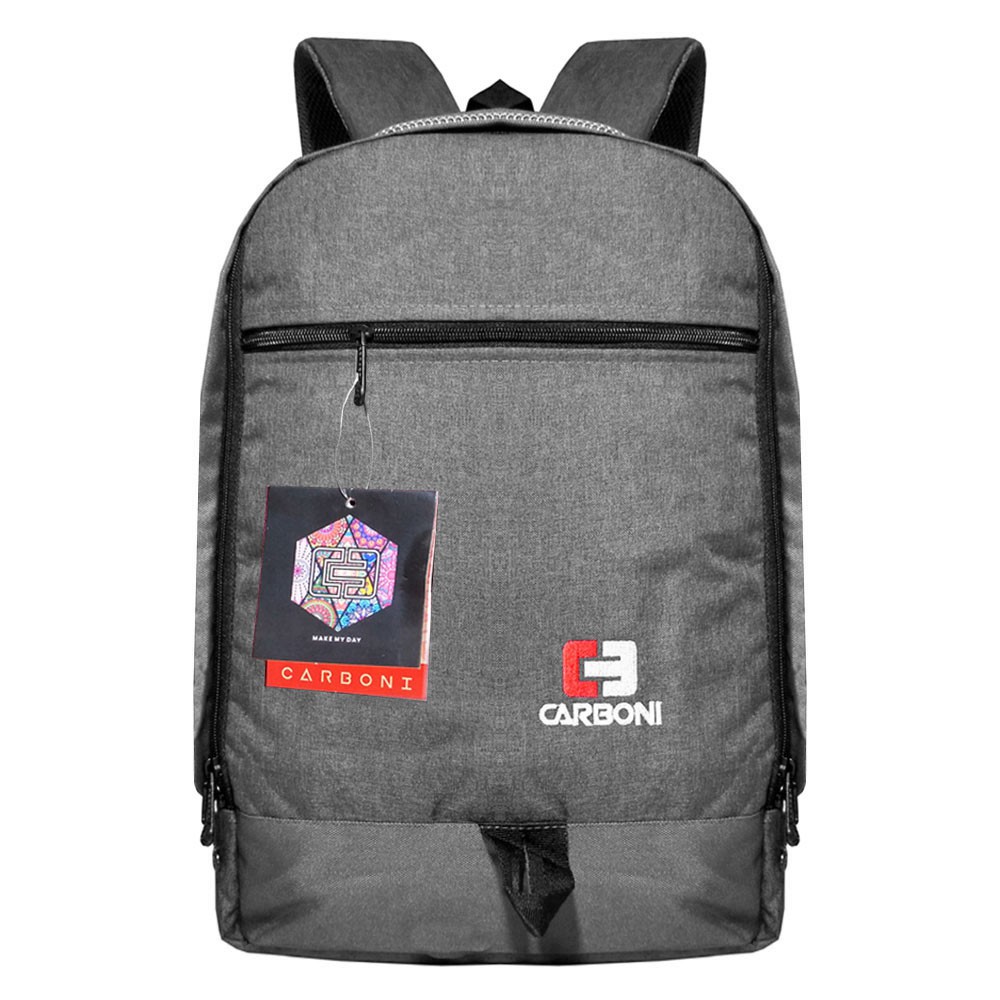 New Carboni Make My Day Original Casual Backpack Tas Laptop Tas Sekolah Sistem RA00010 17 - Grey