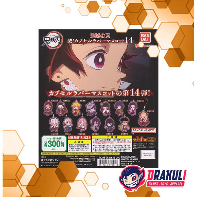 Gacha Gashapon Demon Slayer : Kimetsu no Yaiba Rubber Mascot 14