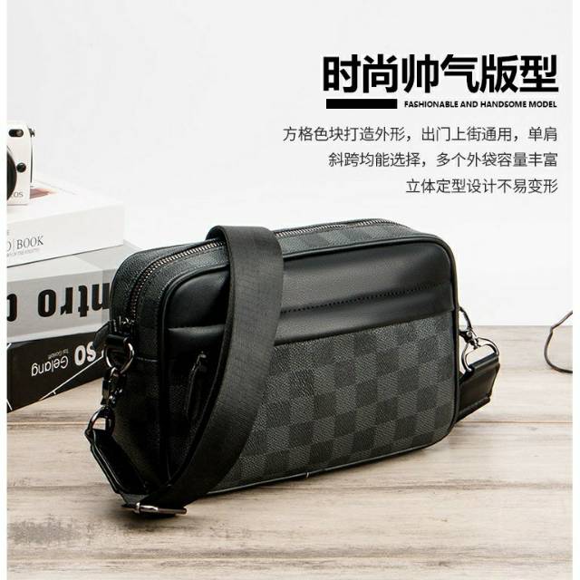 TAS SELEMPANG KULIT PRIA WANITA MODEL HANDBAG TAS GADGET TAS SLEMPANG TRAVEL MOTIF coachh