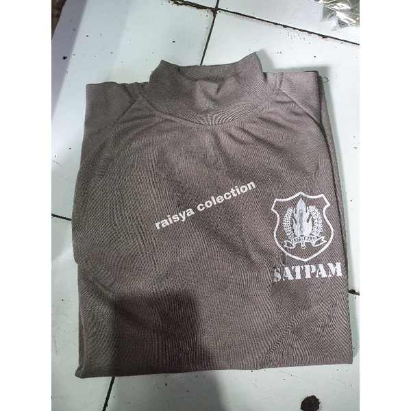 kaos satpam sablon leher tinggi / kaos security sablon leher tinggi