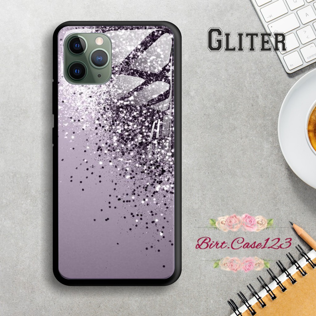 Back case glass GLITER Oppo A3s A1k A5 A9 2020 A7 F9 A5s A31 A52 a53 A92 A37 A57 A59 A71 A83 BC1420