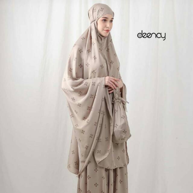 Mukena deenay ori taupe - READY.