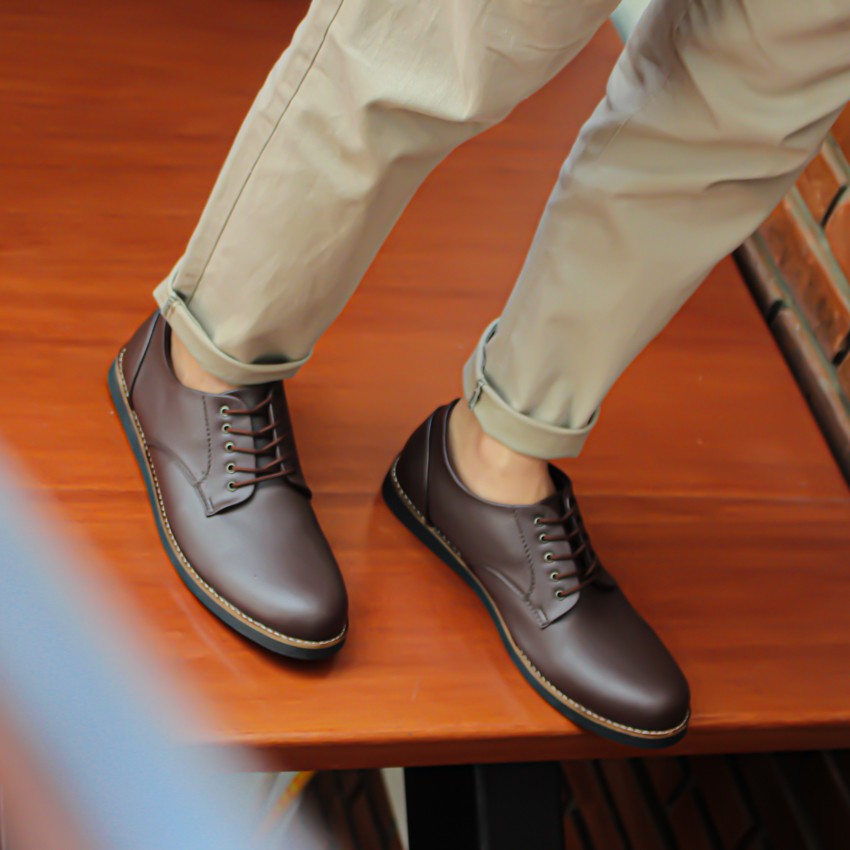 Shawn Brown | Sepatu Pantofel Kantor Pria Cowok Men Laces Oxford Footwear Original | FORIND Lvnatica